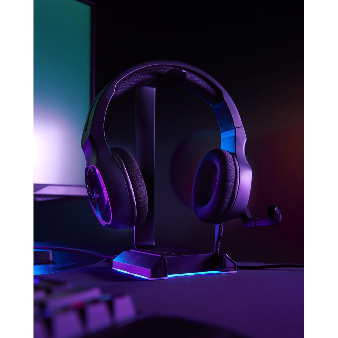 uRage Cuffie da gioco per microfono (cuffie over-ear Gamer, certificate DTS X, Micro Flip to Mute, Cavo Jack Uflex Rimovibile, Cuffie Micro Multipiattaforma PC/PS/Xbox/Nintendo Switch) Nero