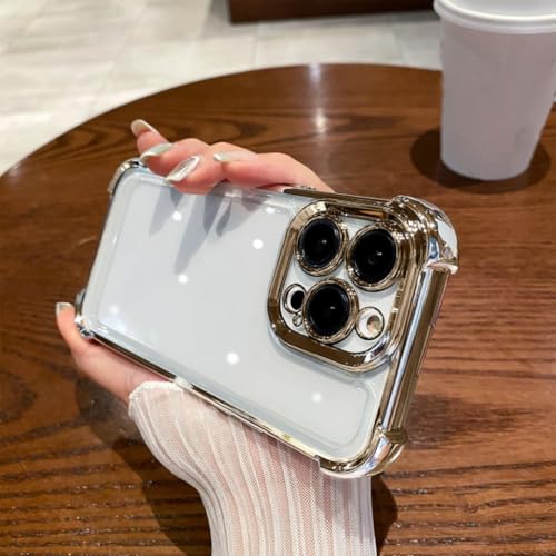 Coque antichoc iPhone 12 Pro transparente protection 4 coins plaquée violette