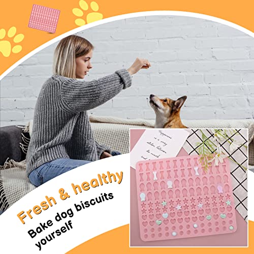 Silikon Hundekekse Backmatte Backform, 130 Gitter Silikonmatte Backform für Hundekekse - Baking Mat Dog Biscuits Baking Mould (5 Formen in 1)