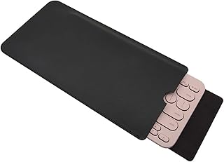 Keyboard Case for Logitech K380 Keyboard, Portable Wearable Dustproof Keyboard Protector Bag for Keyboard Storage, Faux Leather Slim(Black)