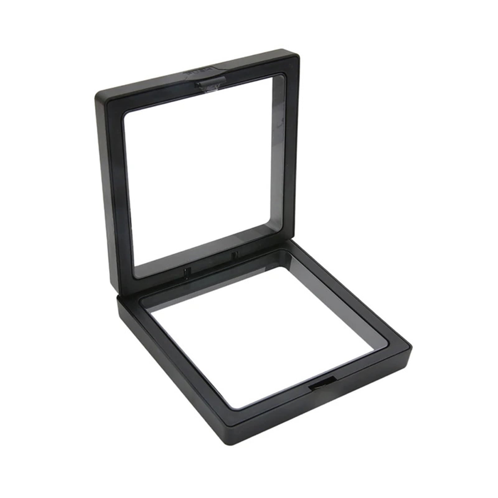 3D Floating Display Cases Dustproof Jewelry Storage Box With Elastic Film Transparent Hanging Organizer For Earring Necklace Bracelet(10pcs,7X7cm)