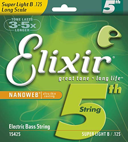 Elixir 15425 - Cuerda para bajo eléctrico, 5ª y 6ª cuerda.125