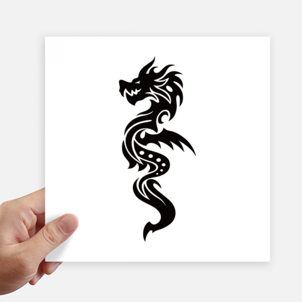 Autocollant carré dragon 20CM DIYthinker silhouette art premium multicolor