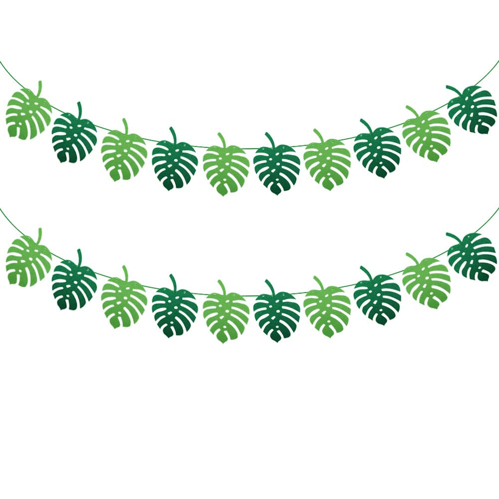 Buy SaktopDeco 2 Pack Palm Leaf Garland Felt Tropical Garland Summer