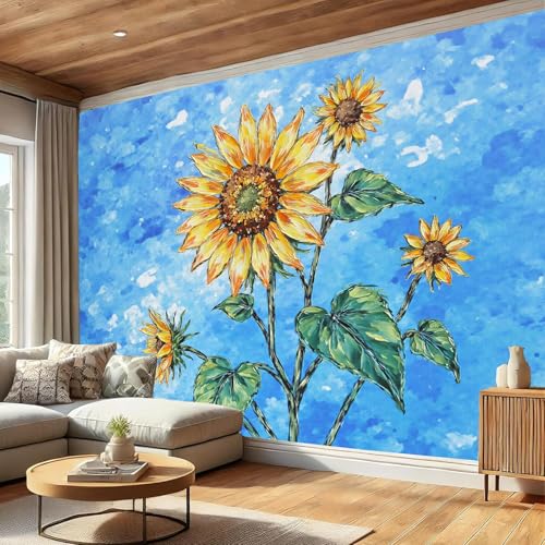 Papel Tapiz 3D Decoración de Pared para Sala de Estar y Sofá Azul 200x140 5