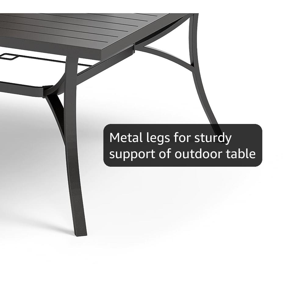 http southnext.us wrought-iron-patio-tables-with-umbrella-hole.html Sophia & William Square Outdoor Table for 8, Metal Table w/Umbrella Hole All done cleaning, fixing The Premium Mesh Top Colour:Inferno Red c-az13