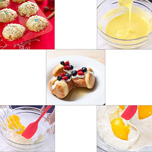 Eshylala Muffin Pans and Cupcake Maker Silicone Cake Molds with Spoon and Scraper Jumbo Cupcake Pans Silicon Bakeware Cupcake Maker Tray 6 Cup DIY Hand Soap Mold Circular Baking Mold - Thumbnail 7