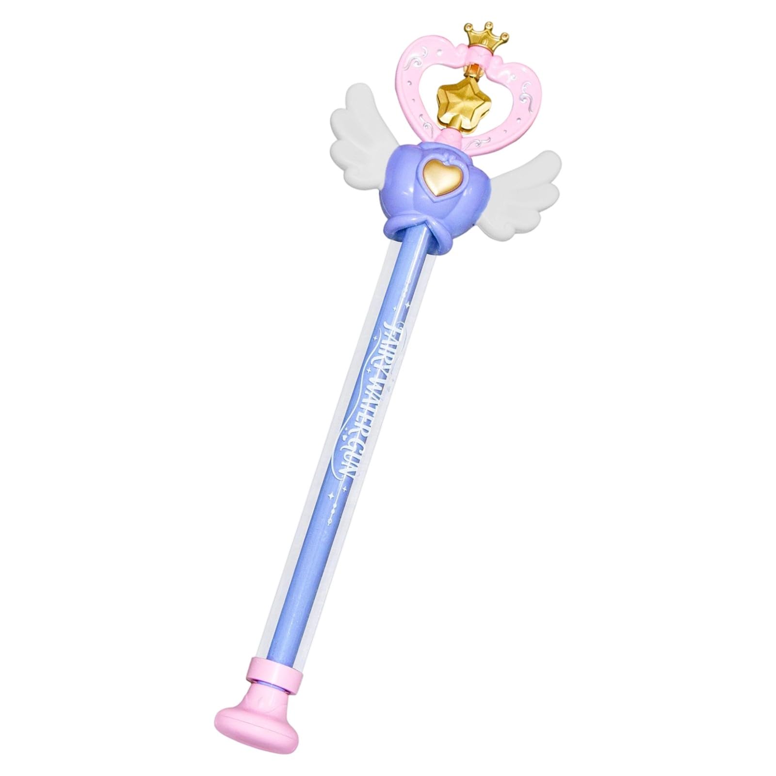 Fairy Wand Water Soaker, Manual Pull-Out Spiral Spray Magic Water Gun, Summer Water Play Toy For Swimming Pool Beach Backyard Garden Party, Cute Fairy Style Outdoor Water Fighting Gift (Purple)