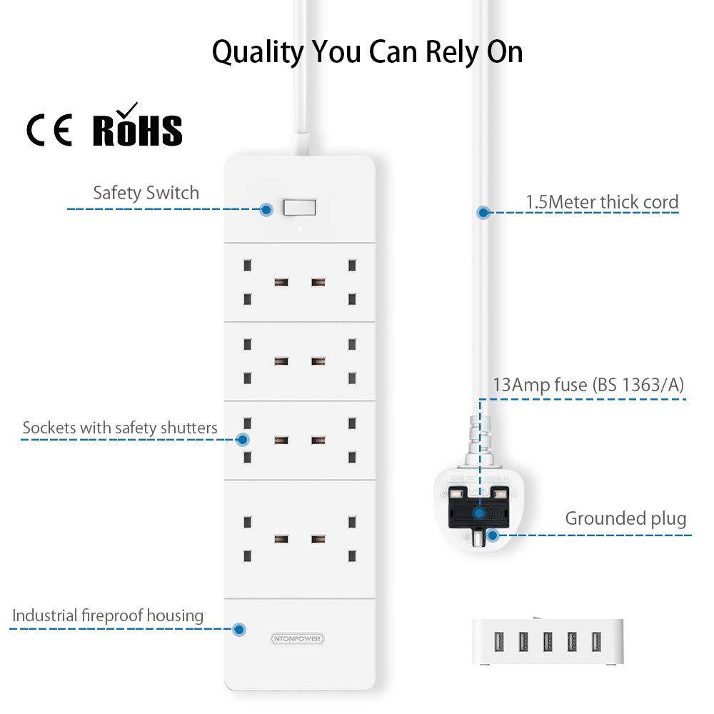 Extension Lead with Superior Surge Protection