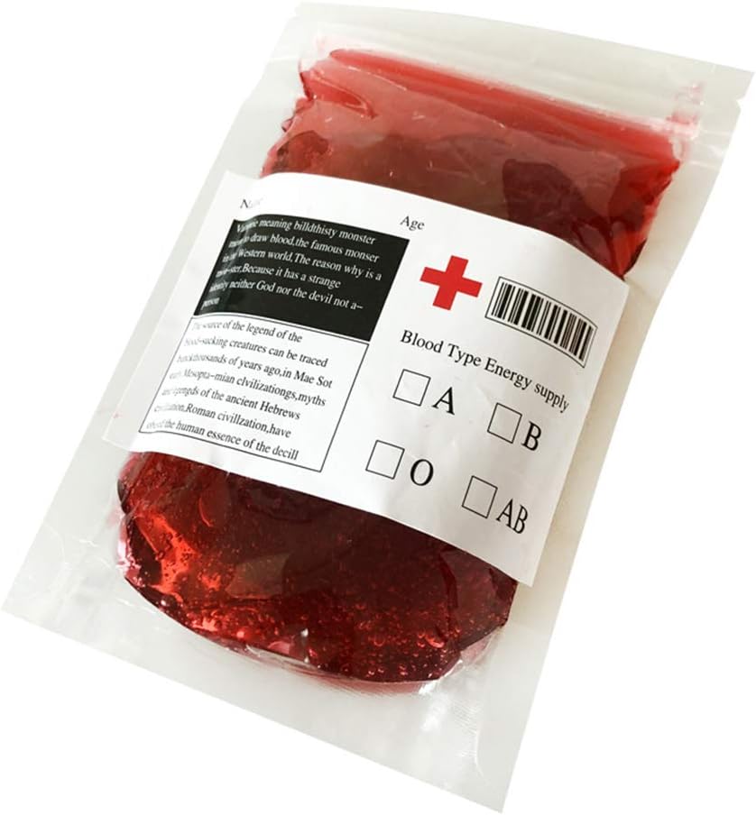 Cosay Blood Bag Energy Drink Container Reusable Cosplay Plastic for Halloween Party Hooking House