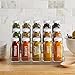 Talented Kitchen 134 Preprinted Minimalist Spice Labels, Bold All Caps White Seasoning Labels for Spice Rack, Kitchen Cabinet and Pantry Organization