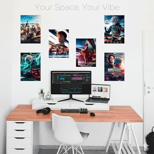 Image of Seagull Store F1 Formula One Car Posters 2025 - Set 2 (Pack of 6) | A4 Size (8x12 inch) | 300 GSM Matte Laminated | Peel-and-Apply Self-Adhesive Back | Premium Wall Art for Bedroom, Living Room, Office & Garage Decor