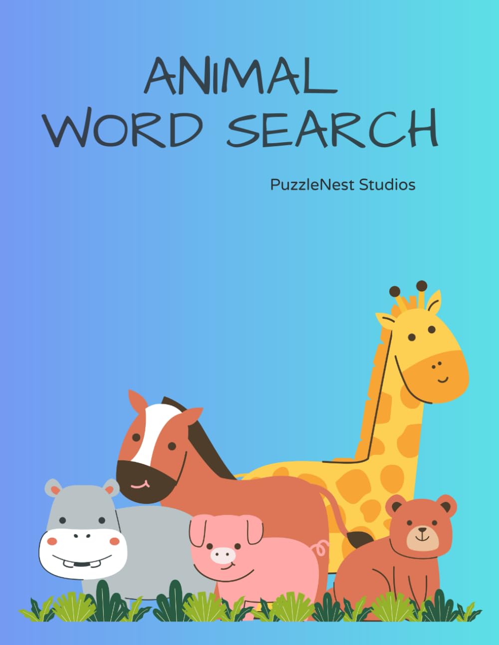 Animal word search: 20 Themed Puzzles Featuring Farm Animals, Ocean Creatures, Birds, Jungle Animals and More | Fun Brain Games for Kids & Adults