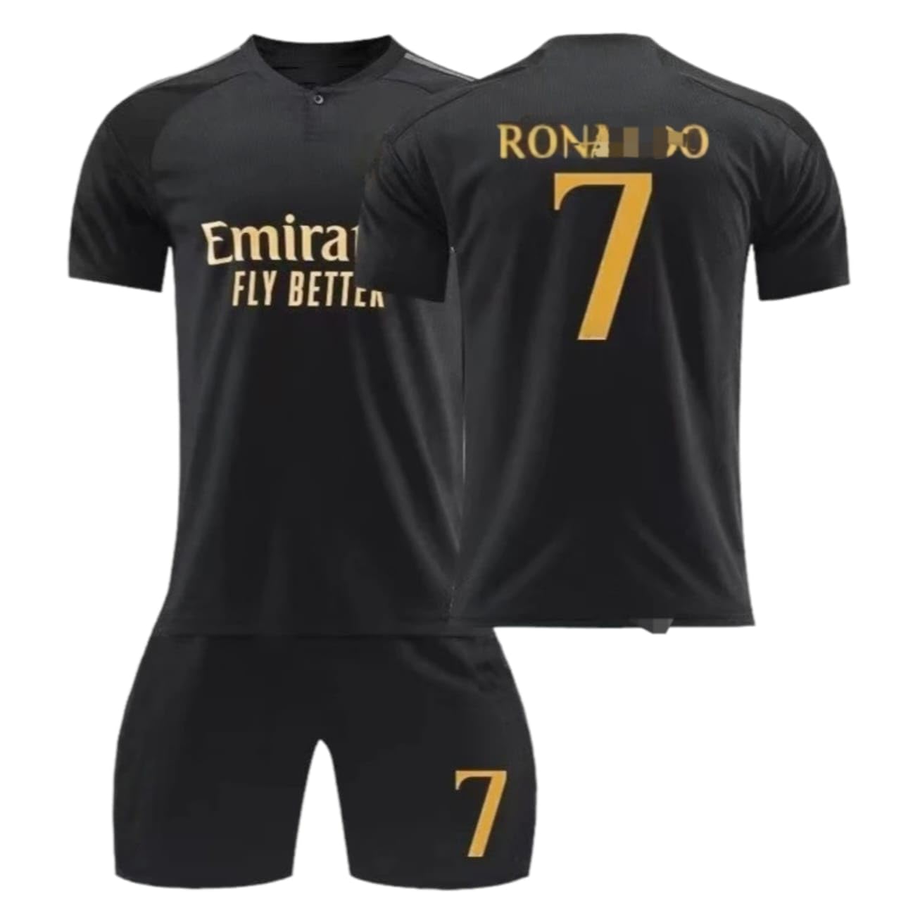 UX MACH23/24 Season Madrid Away Ron No #7 Inspired Football Jersey. Fans Made Football Kit. New #7 Style kit with Shorts/Kids and Youth Size.