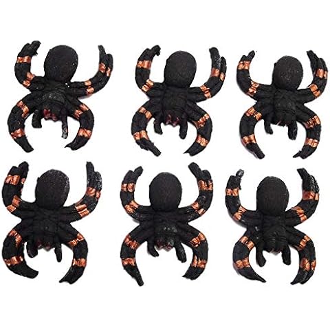 Halloween Harry Potter Cupcake Cake Decorations - 6 Large Edible Spiders Cover