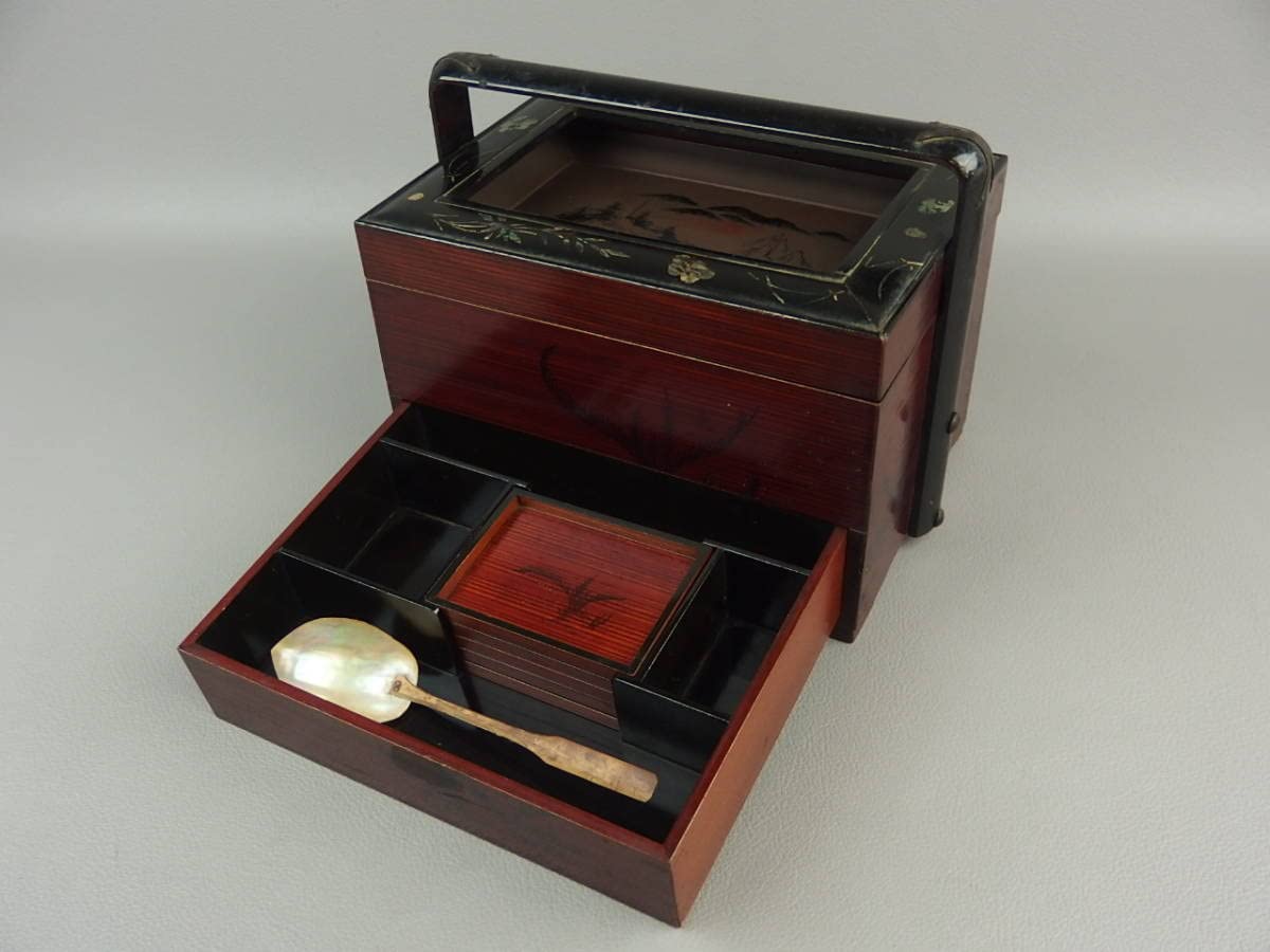 Amazon.co.jp: 【骨董茶道具】古い螺鈿細工煙草入？煙草盆？dn095ul