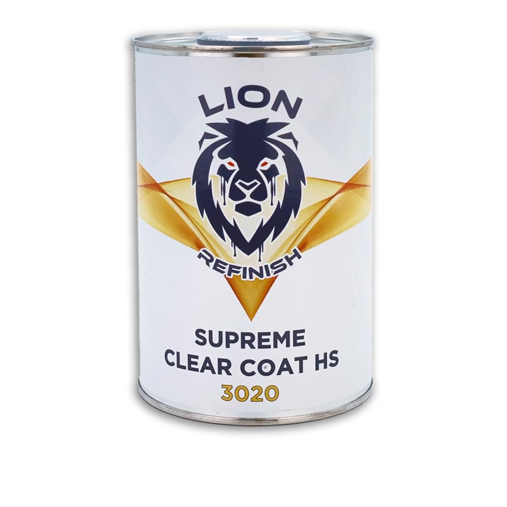 Trasparente Carrozzeria Acrilico Antigraffio 1L Lion Refinish Supreme Clear Coat HS3020 Lucido Brillante + Catalizzatore 500ml (Fast)