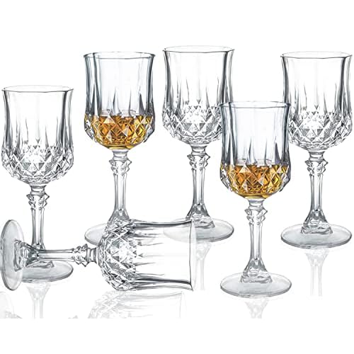 Cordial Glasses with Stem,Sherry Glasses | Port glasses | Crystal Shot glasses | Limoncello glasses 1.75 oz (Set of 6)