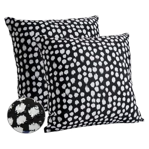 Allorry Black Polka Dot Outdoor Pillow Covers Cover
