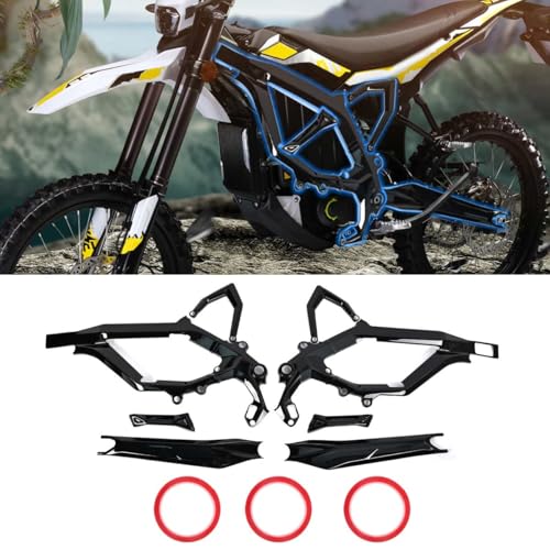 OICCTBF Frame Guards Kit Gloss Black Body Frame Fairing Protective Cover Protector Guard Sticker Side Body Panel Side Spoiler Cowl Accessoires for Sur Ron Ultra Bee