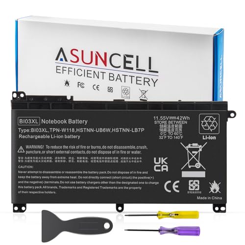 BI03XL Battery Compatible with HP Pavilion X360 M3-U 13-U M3-U001DX M3-U103DX 13-U100TU 13-U118TU Stream 14-AX 14-ax010nr 14-ax020wm 14-ax030wm TPN-W118 Laptop ON03XL HSTNN-LB7P HSTNN-UB6W 843537-541
