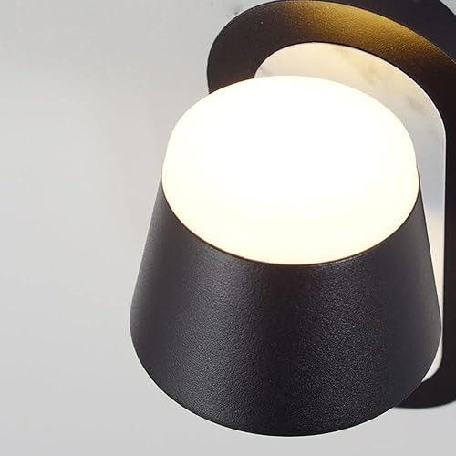 Miniatura 7 de Lámpara de pared LED ajustable de 7 W, apliques de pared con interruptor, luz cálida, 3000 K, lámpara acrílica de metal creativo, lámpara de pared