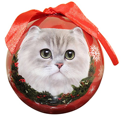 Persian Cat Christmas Ornament Shatter Proof Ball