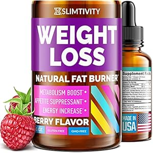 Slimtivite Weight Loss Drops – Diet Fat Effective Appetite Suppressant & Metabolism Booster Safe Proven Ingredients Non…