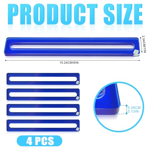 4 Pcs Blue Mahjong Line Finder, accesorio acrílico para Mahjong miniatura 2