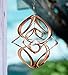 Wind & Weather Copper-Plated Dual Spiral Hanging Metal Wind Spinner, Steel, Ultra-Sensitive, Double Spinner, Kinetic Garden Art, Spinner 10