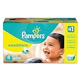 Pampers Size 4 Swaddlers Diapers, 116 Count