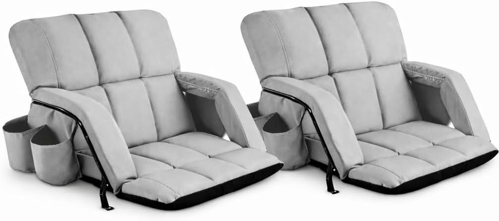 Stadium Seats with Back Support 2 Pack Recliner Style Extra Padded Stadium Seats