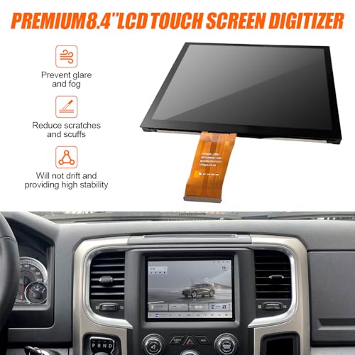 Image of 8.4 inch LCD Touch Screen Replacement for Dodge RAM Jeep Chrysler 2017-2022 Uconnect 4 4C UAQ UAS, Compatible with Part # LA084X01(SL)(02)
