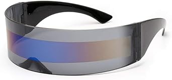 Locman Occhiali Occhiali Da Sole Locs LC53 Stile Gangster Biker - Avvolgenti, UV400, Nero O Bianco Occhiali Da Sole Biker - Foto 6