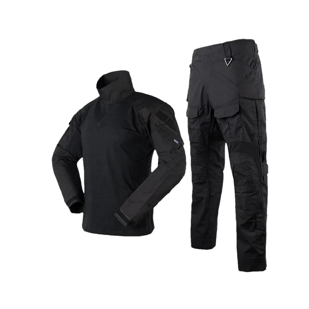 Suwequest Camo1 - Completo tattico da uomo, con pantaloni tattici, camicia da combattimento