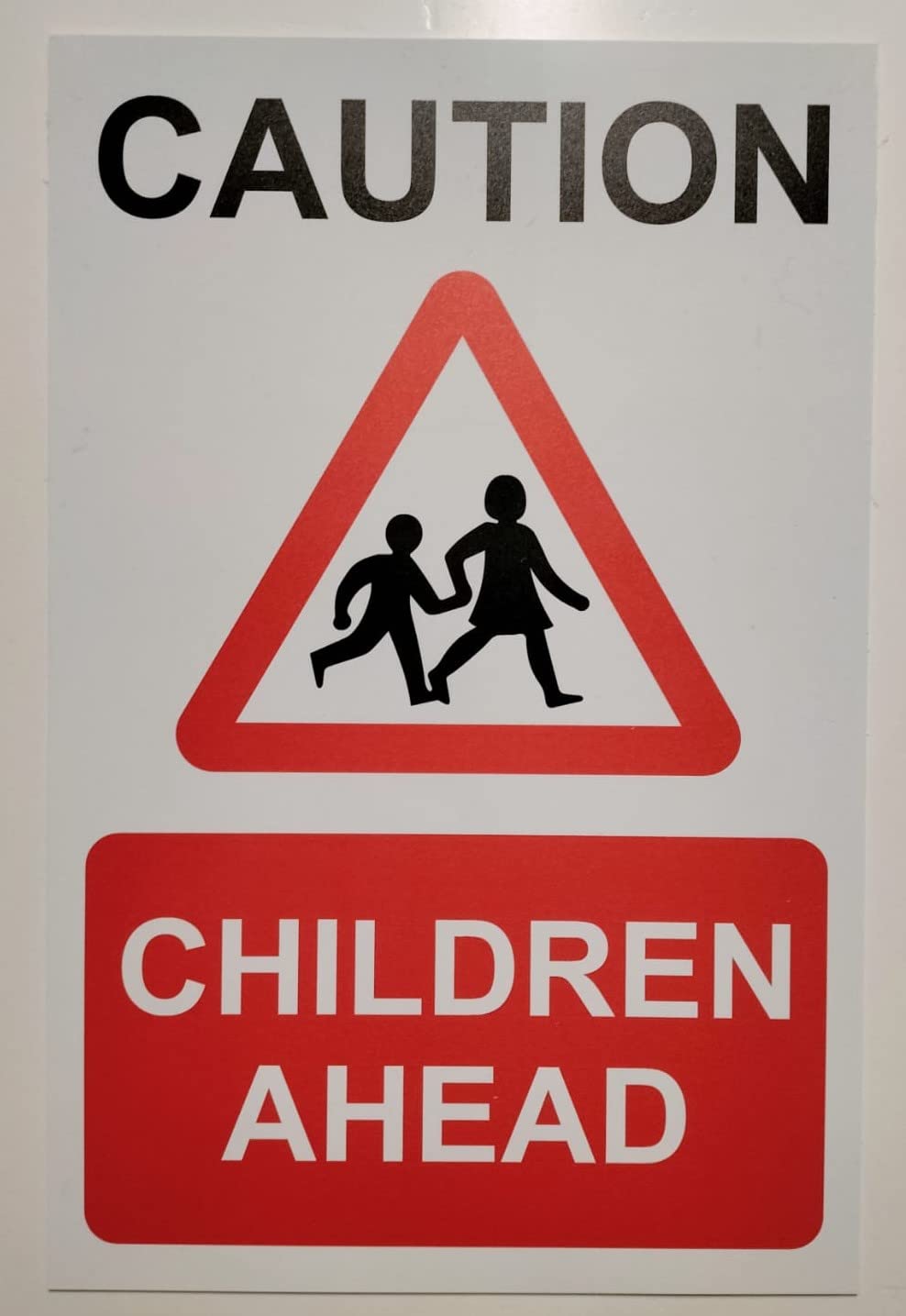 Caution children ahead Safety sign - 3mm Aluminium sign (800mm x 600mm)