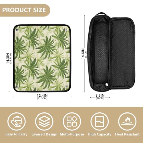 Bolsa de viaje para herramientas de cabello resistente al calor y protector para planchas y rizadores, organizador portátil miniatura 4