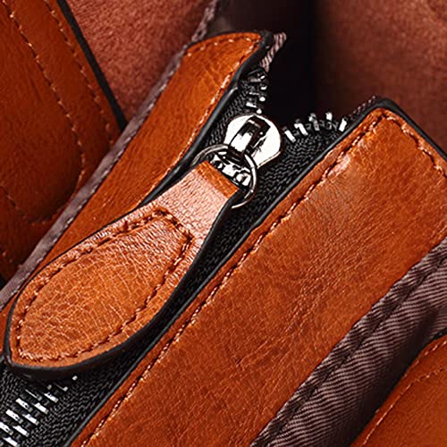 oshhni Bolsa feminina de grande capacidade bolsa de ombro vintage bolsa de trabalho Bolsa leve para