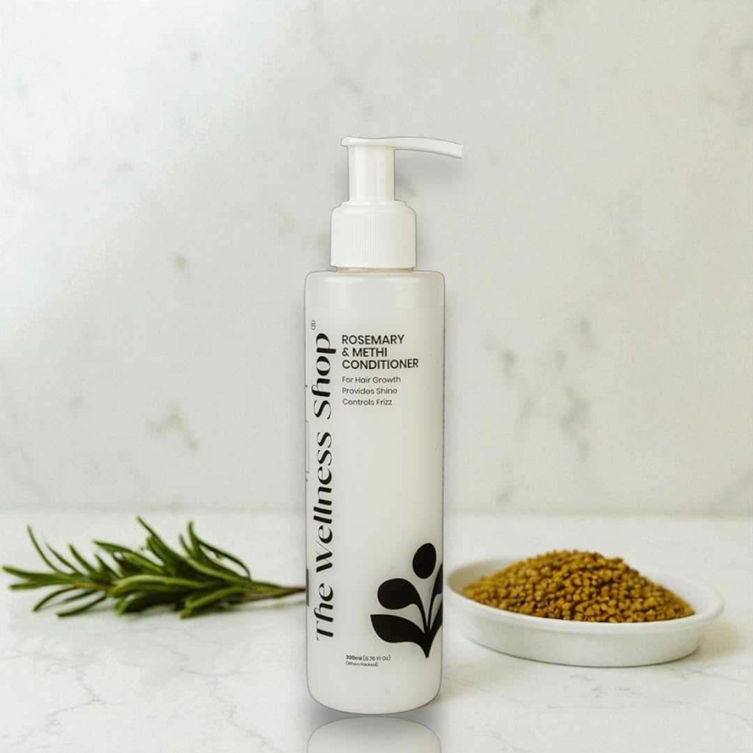 The Wellness Shop Rosemary & Methi Conditioner | With Red Sandalwood and Shea Butter | Anti Hair Fall | Strengthens Hair Roots | Deeply Moisturizes | 200 Ml-image-41