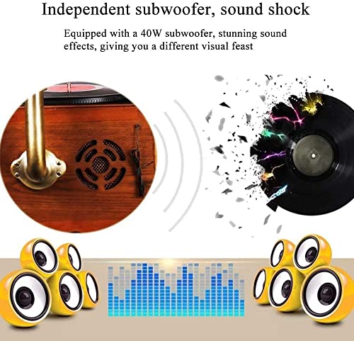 Tourne-Disque, Haut-Parleur Bluetooth phonographe rétro, Gramophone Vintage, Tourne-Disque Vinyle avec klaxon en cuivre… - Les Beatles, Paul McCartney, John Lennon, RIngo Starr, George Harrison Tourne-Disque, Haut-Parleur Bluetooth phonographe rétro, Gramophone Vintage, Tourne-Disque Vinyle avec klaxon en cuivre… – Image 6