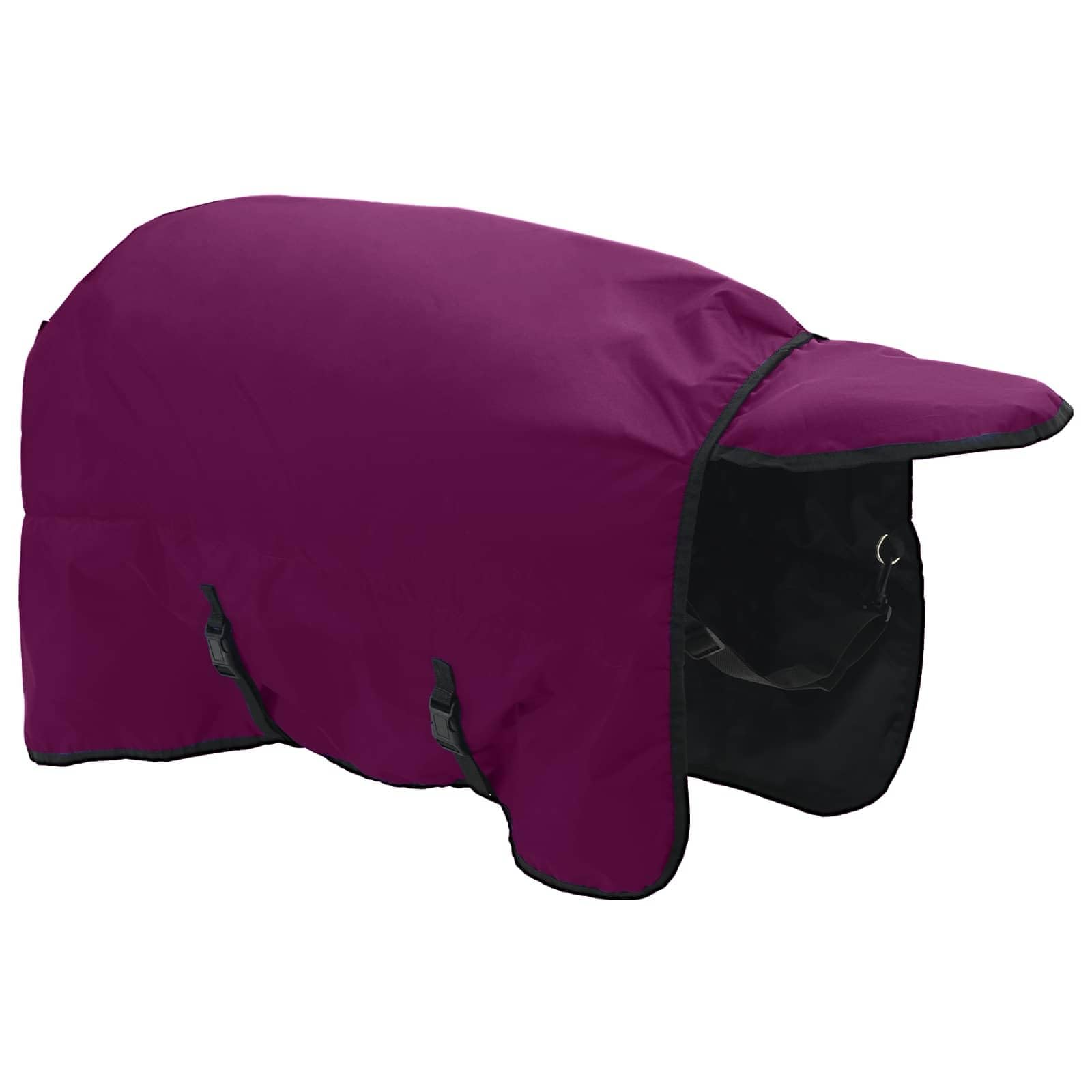 Manta para caballo verde oscuro y negro, 95 cm, de poliéster impermeable con hebillas ajustables, transpirable, resistente al viento, ideal para establo, pasto, paddock y protección al aire