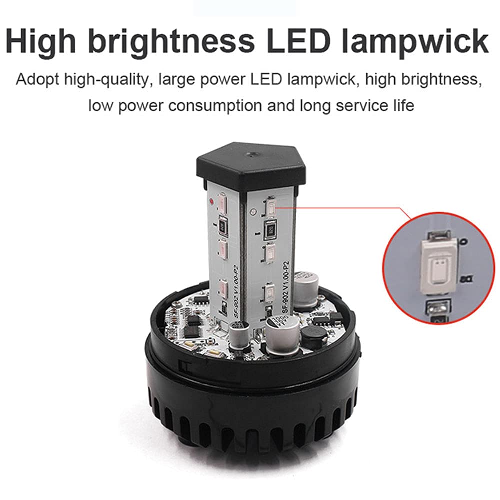 Luz emergenciaLuz LED Estroboscópica,12/24V Luz De Advertencia Luz Estroboscópica Rotativo Luces De Emergencia Con Base Magnética Homologado Para Tractor Camion Vehículo Remolque,Azul