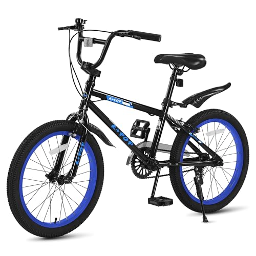 BGGFNZ 20 Inch Kids Bike BMX Style Boys Bike Ages 7-12, Lightweight Kids' Bicycles with Adjustable...