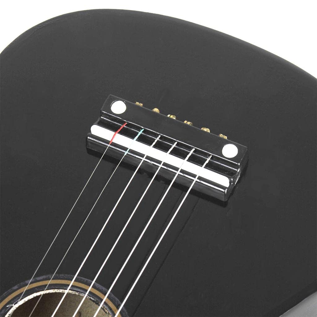 Mini guitare acoustique 6 cordes 53,3 cm Noir 53,3 cm