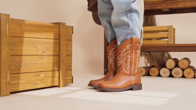 Dream Pairs Boots RLW Kids Cowboy Boots For Boys Girls Western