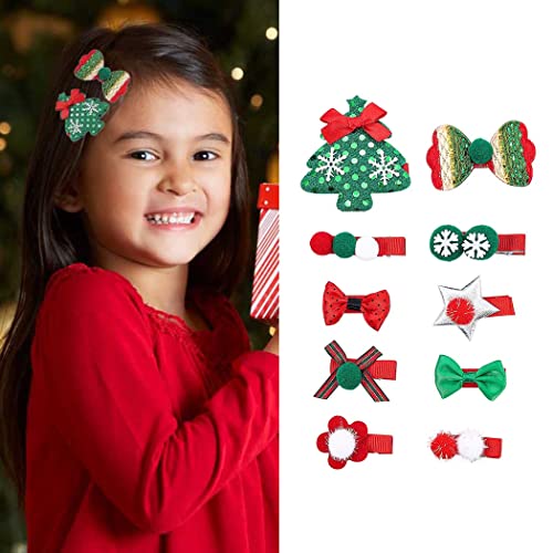 Runmi 10 fermagli per capelli natalizi per donne e...