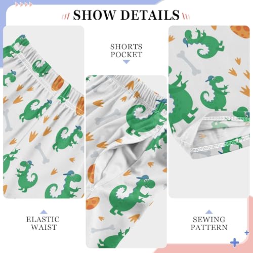 ZZXXB Dinosaur Eggs Boys Long Pants Soft Trousers Elastic Waist Kids Lounge Bottoms with Pockets S-XL4