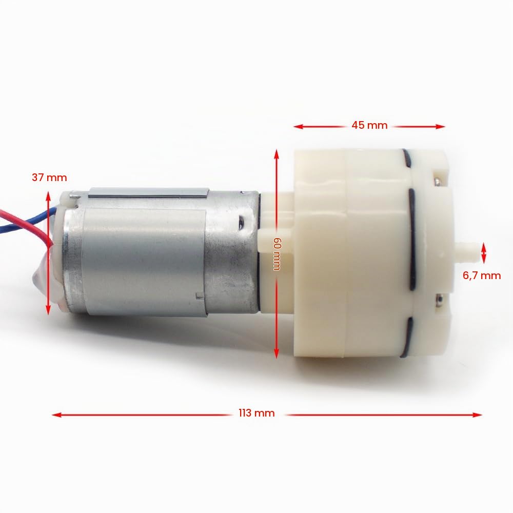 Toplionace DC 12V Mini Pompe à Air Pompe à Oxygène Moteur Volt Aquarium Pompe Réglage Pwm Volume Pêche Aquarium Voiture Aérateur élevage
