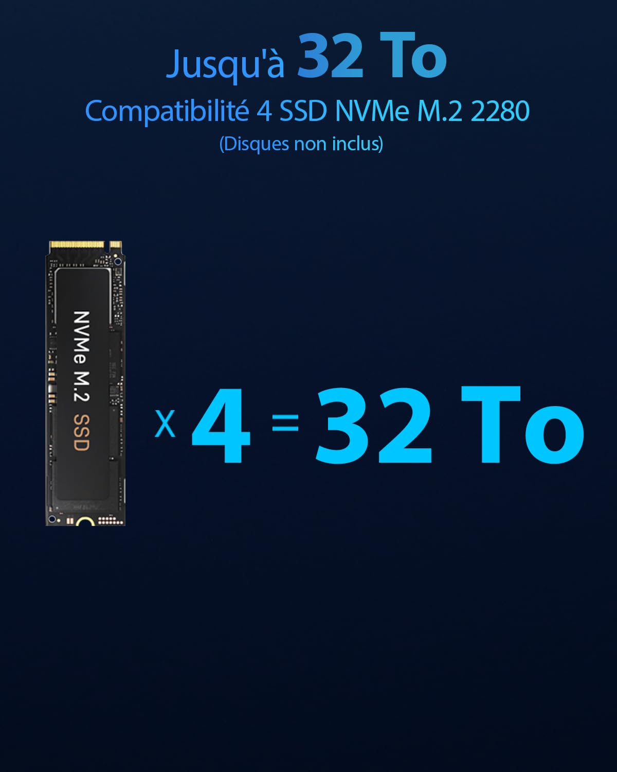 TERRAMASTER F4 SSD NAS Stockage - Serveur NAS 4 Baies Tout SSD, Processeur QuadCore N95, 8GB RAM DDR5, Port 5GbE, 4 Dissipateurs Inclus, Stockage en Réseau Puissant Format Compact (sans Disque)