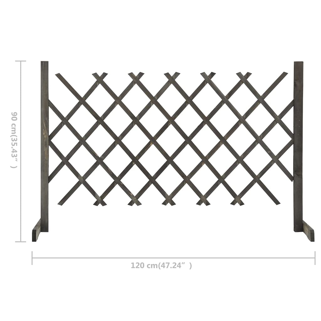 Home Articoli,Giardino Traliccio Recinzione Grigio 120x90 cm Legno massello di abete, mobili per abiti